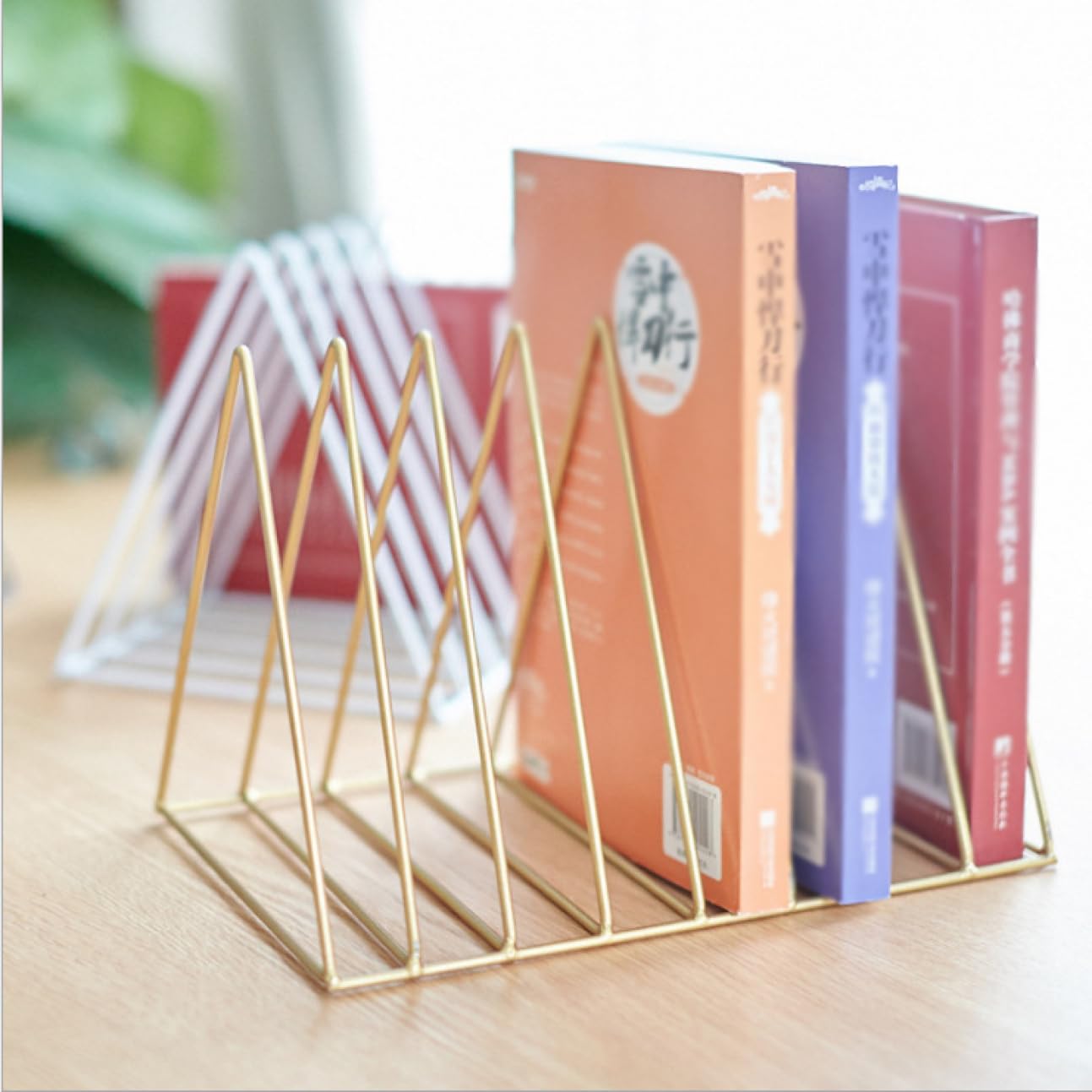 Amazon.co.jp: [ZLUKUO] ブックエンド 本立て ゴールド 仕切りスタンド